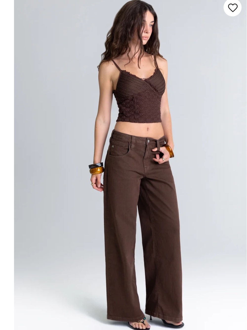 MISS ME Super Baggy Wide Leg Bailey Brown Jeans Size 29